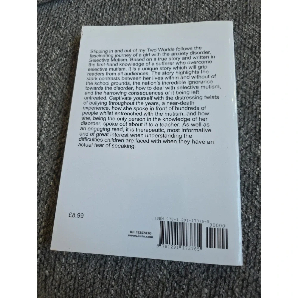 Drifting in and out‎ of my Two Worlds Jessica Thorpe Selective Mutism Paperback